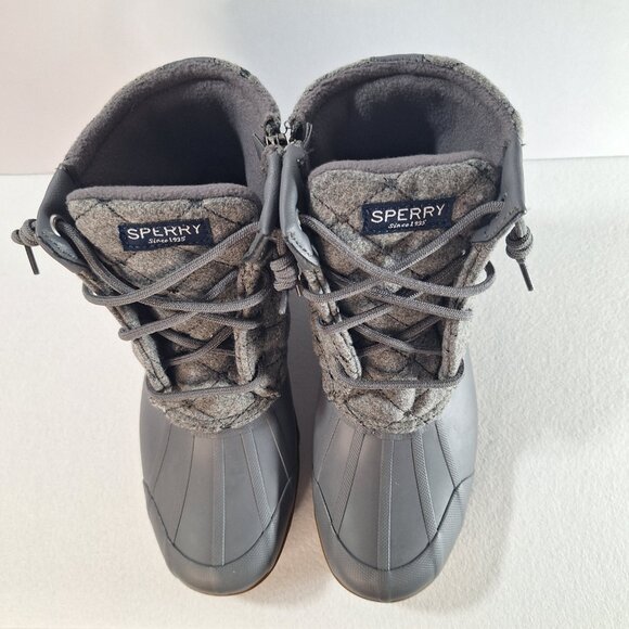 Sperry Women's Syren Gulf Ankle Duck Boot, Grey, 5.5 Lace Up/Side Zip Winter NWT - Picture 7 of 14
